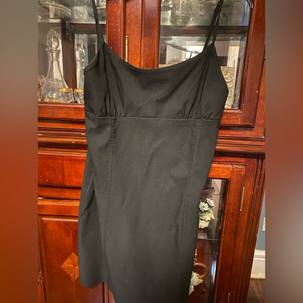 Black mini bodycon dress